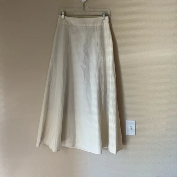 GU Japan only Elegant Cream linen Maxi Skirt - Picture 1 of 3